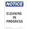 Signmission Safety Sign, OSHA Notice, 5" Height, Cleaning In Progress Sign, Portrait, 10PK OS-NS-D-35-V-10649-10PK - alternate 1